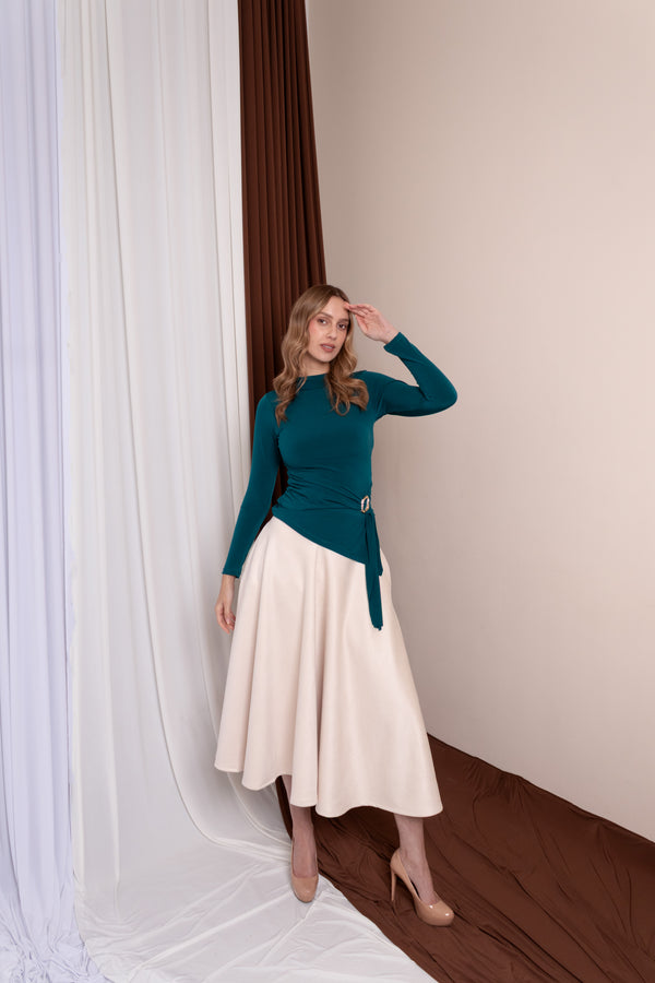 Falda Tartan Unicolor